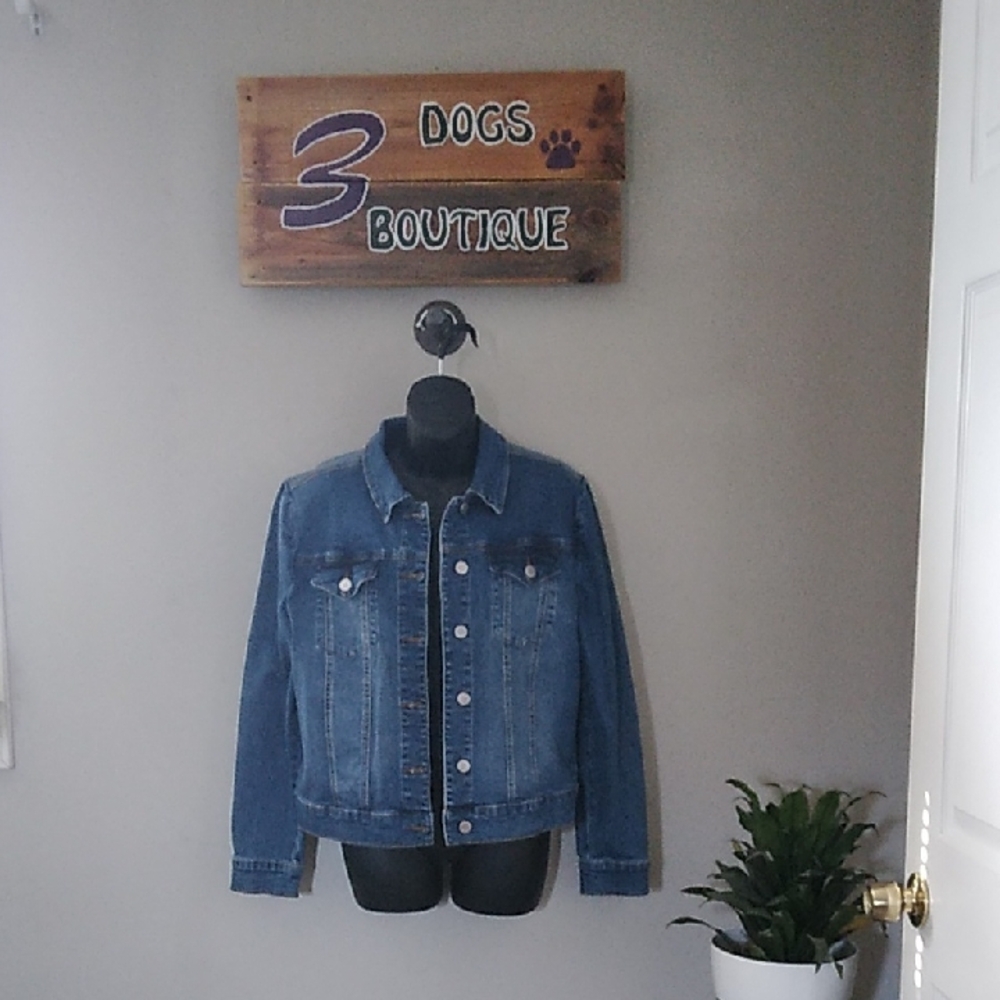 JustFab Dark Blue Denim Jacket